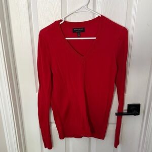 Banana Republic Vibrant Red V-Neck Pullover